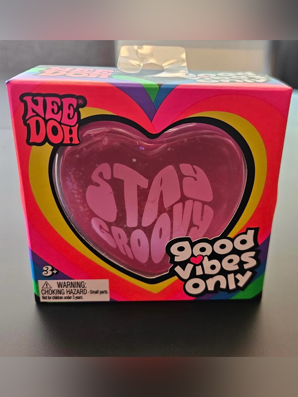 Needoh “Good Vibes Only” Pink Heart: Stay Groovy